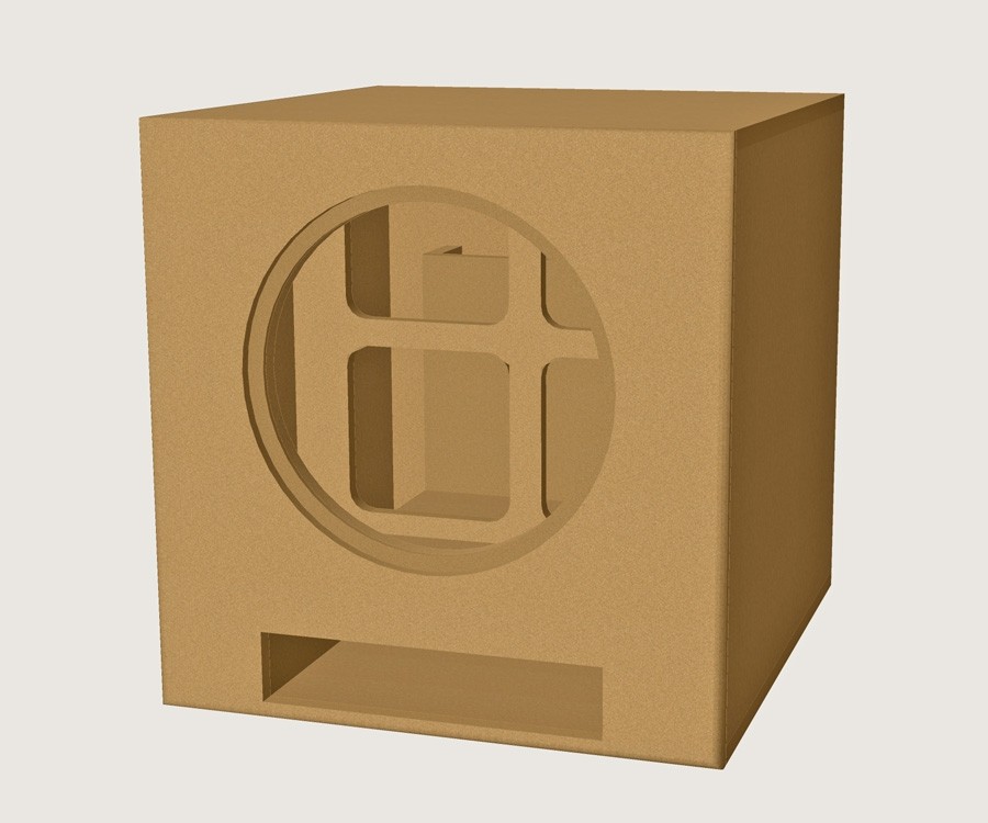 Flat pack clearance subwoofer enclosure